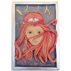 Carved head